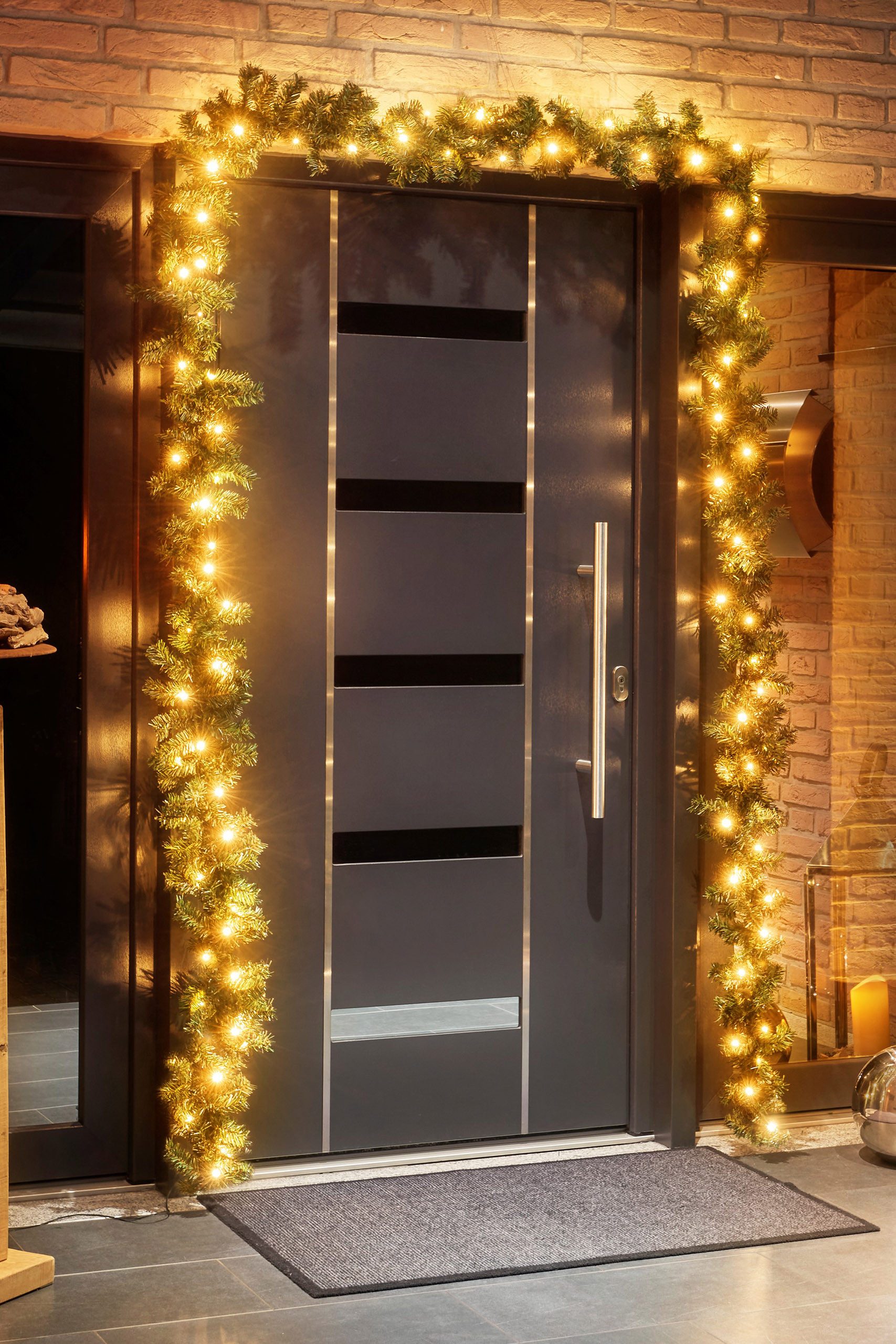 Kunstgirlande 5m Tannengirlande, 80er LED Lichterkette beleuchtet für Innen günstig online kaufen