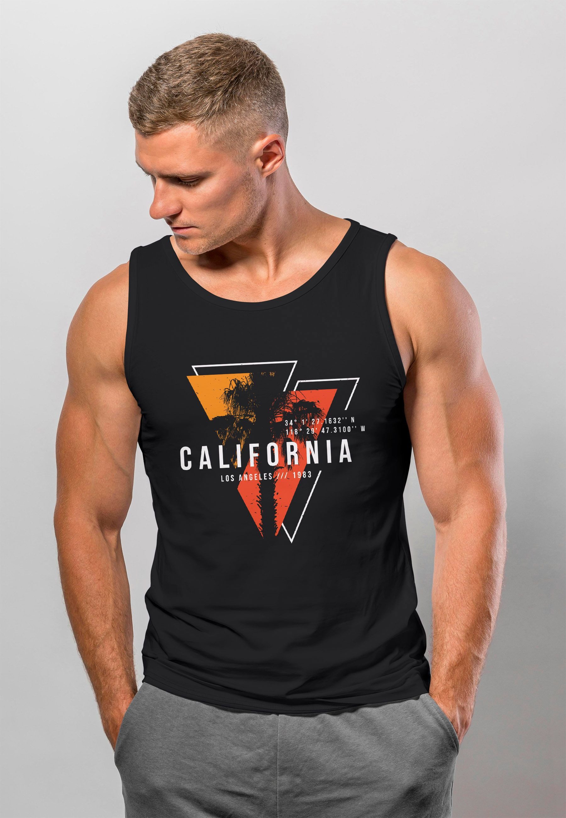 Neverless Tanktop Herren Tank-Top California Los günstig online kaufen