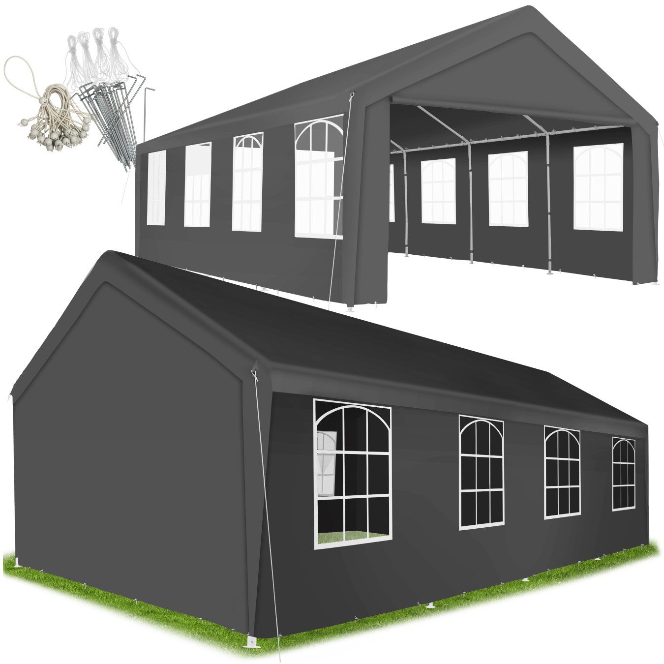 tectake Pavillon Partyzelt, mit 4 Seitenteilen, günstig online kaufen