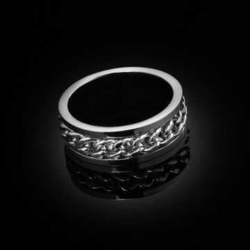 meditoys Fingerring Ring aus Edelstahl für Herren · Edelstahl/hochglanzpoliert · Ketten