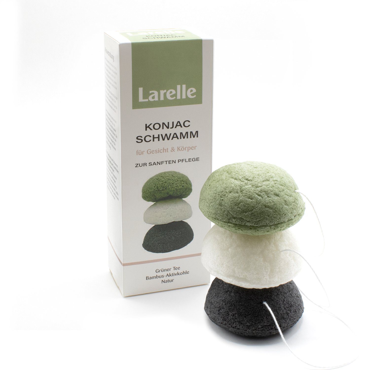 Larelle Make-up natürliche Schwamm Set für Larelle Schwamm Konjac 3er Gesichtsreinigung
