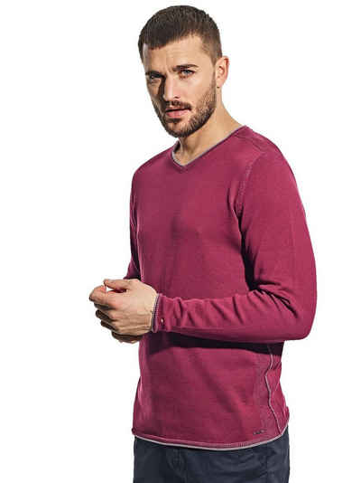 emilio adani V-Ausschnitt-Pullover Hochwertiger Pullover Mit Elegantem V-Ausschnitt