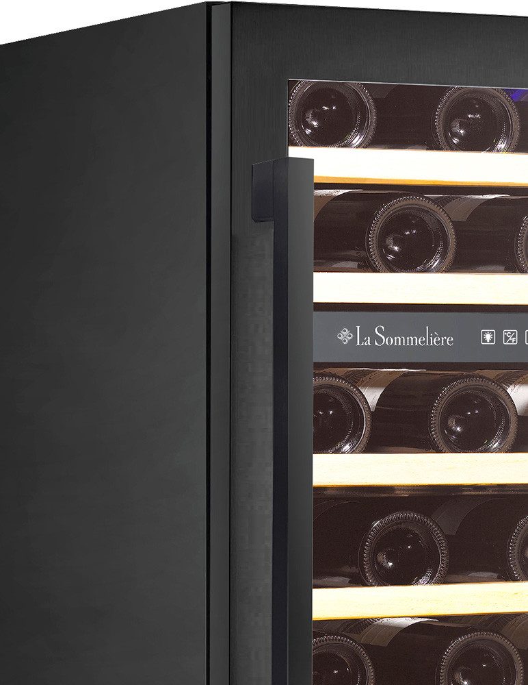 La Sommelière Unterbauweintemperierschrank LSBU51DB2, für 51 Standardflaschen á 0,75l,2 Zonen, unterbaufähig und freistehend