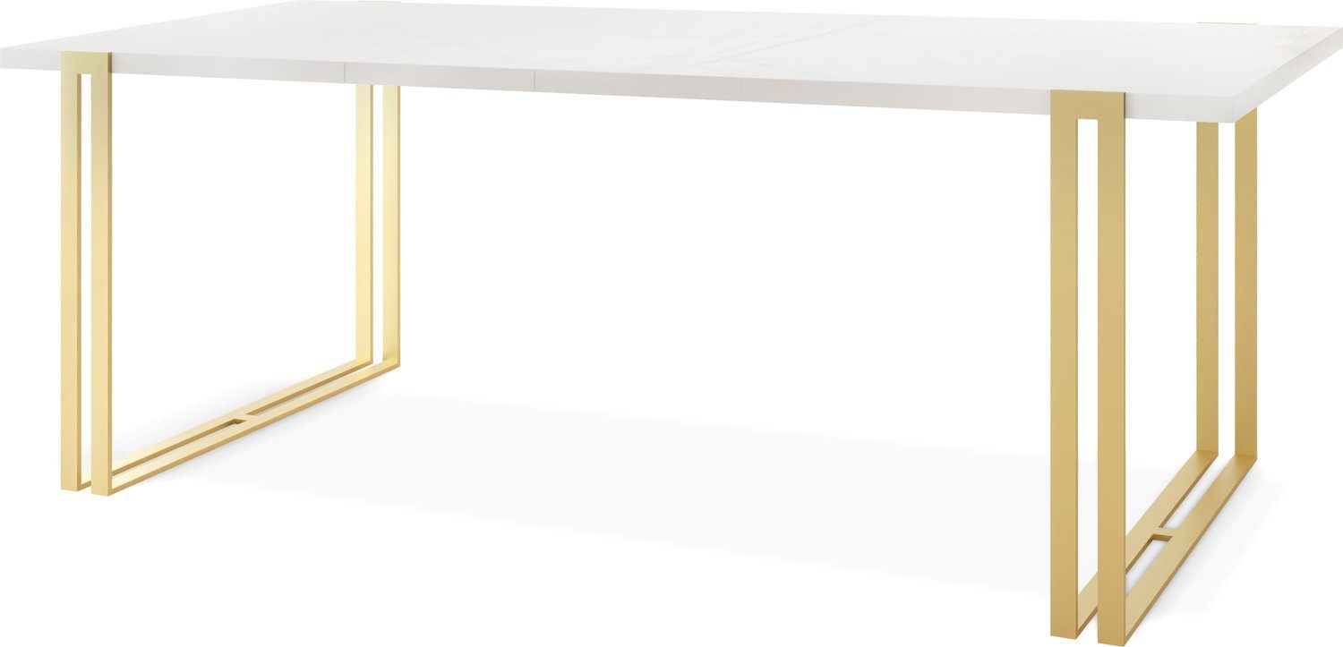 WFL Metallbeinen Tisch Glamour Loft-Stil GROUP mit Ausziehbar im Weiß Esstisch Wolf,