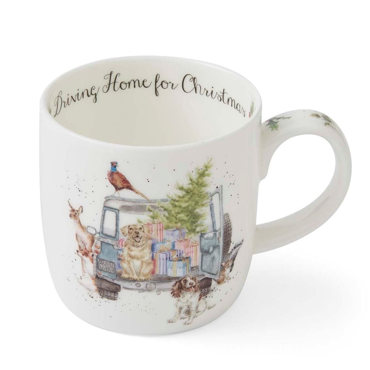 Wrendale Becher Wrendale Designs Porzellan-Becher Driving Home for Christmas, Porzellan