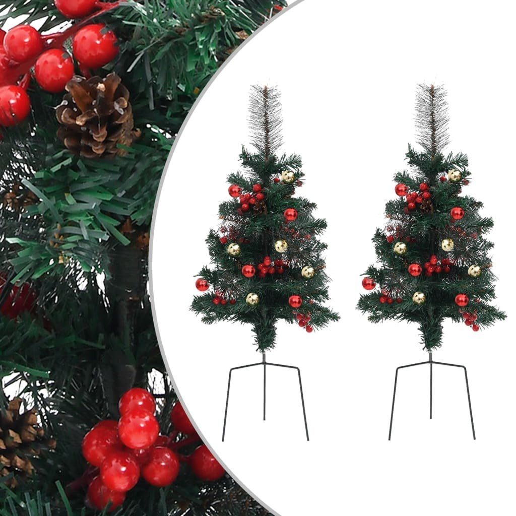 PVC Künstlicher Künstliche cm Stk. 2 Weihnachtsbäume furnicato Weihnachtsbaum 76