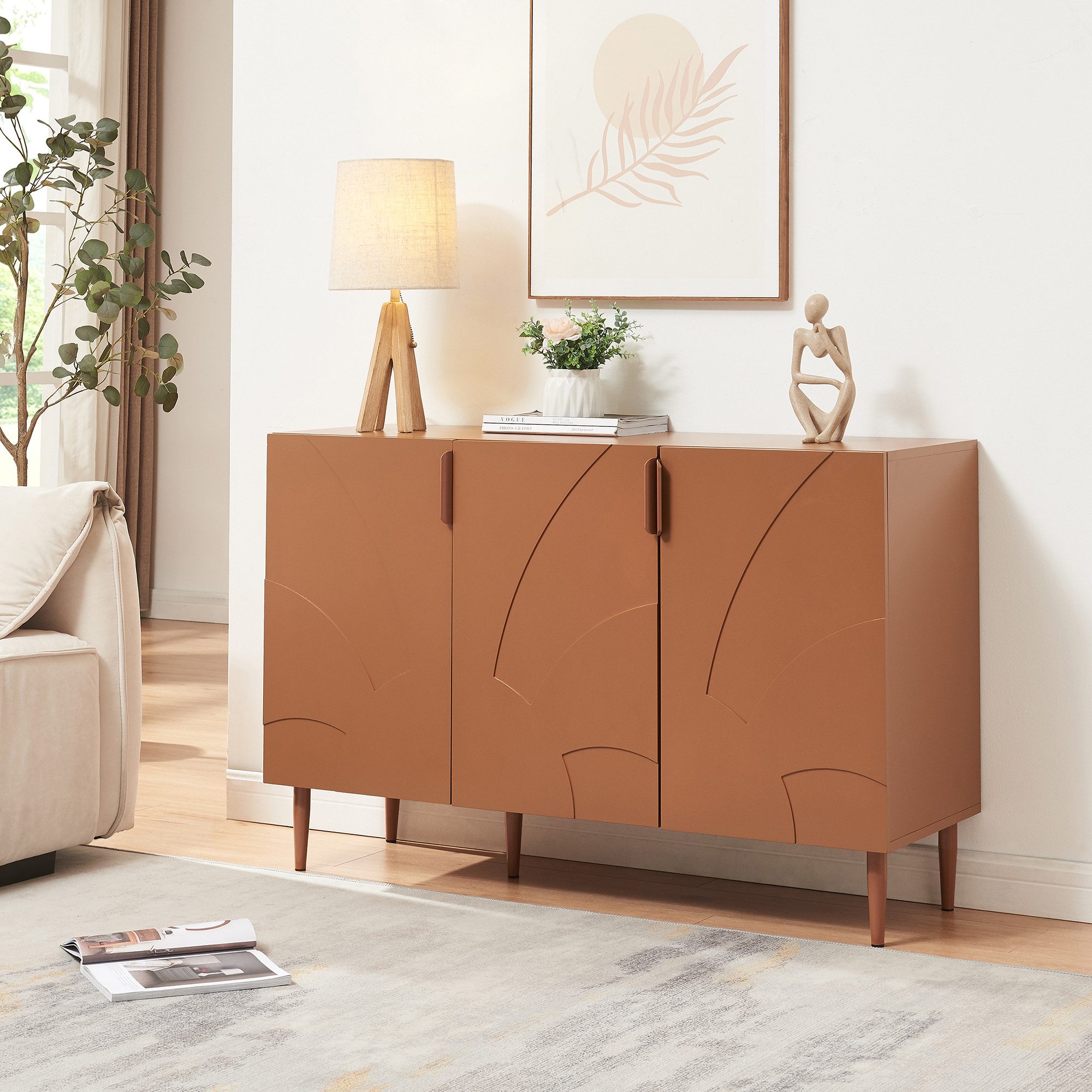 en.casa Sideboard, »Starvili« mit 3 Türen günstig online kaufen