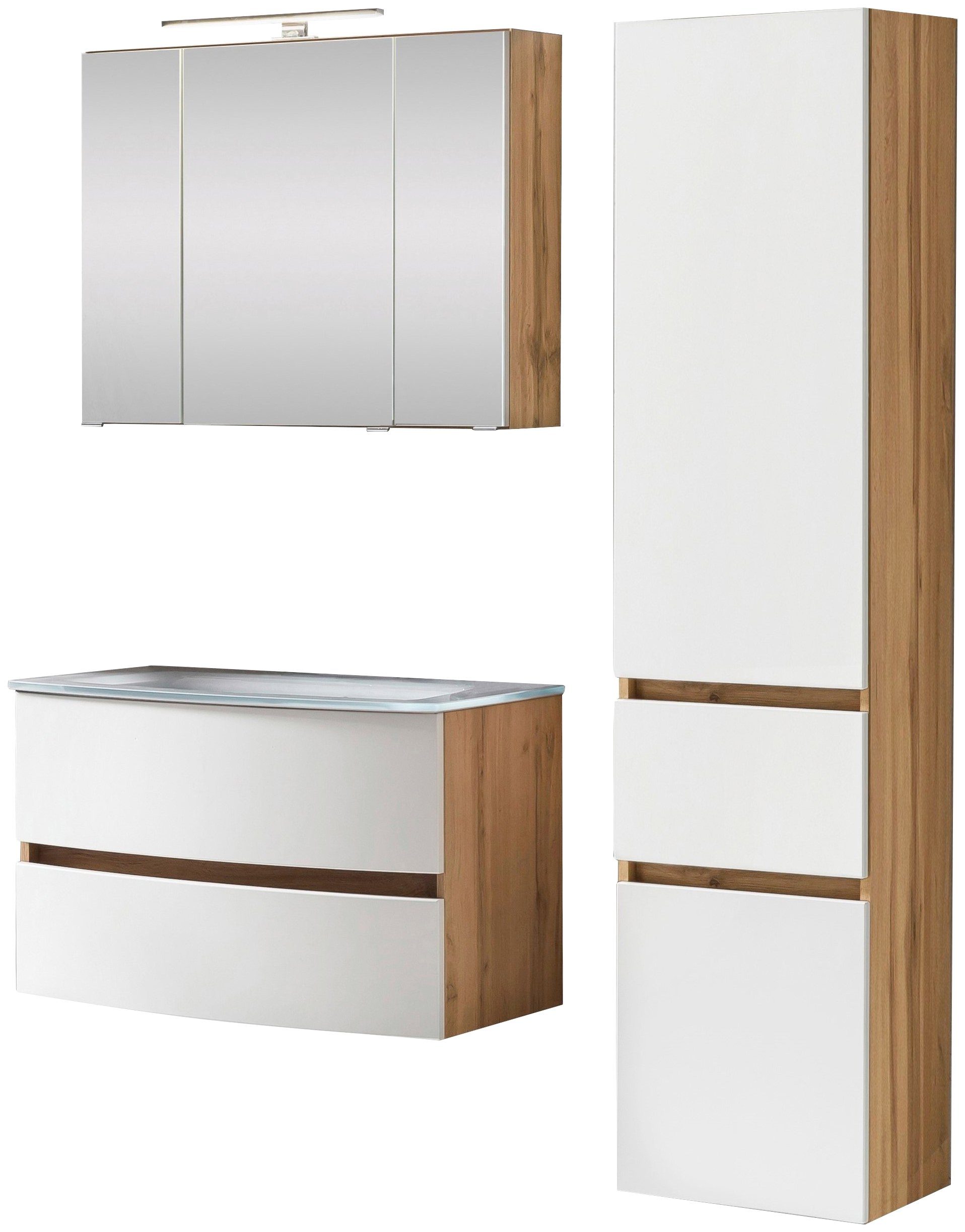 welltime Badezimmer-Set Kaunas, (Set, 3-St), bestehend günstig online kaufen