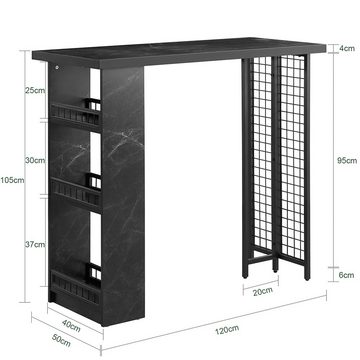 SoBuy Bartisch FWT100, Esstisch Balkontisch Küchentisch Bistrotisch Stehtisch Bartresen