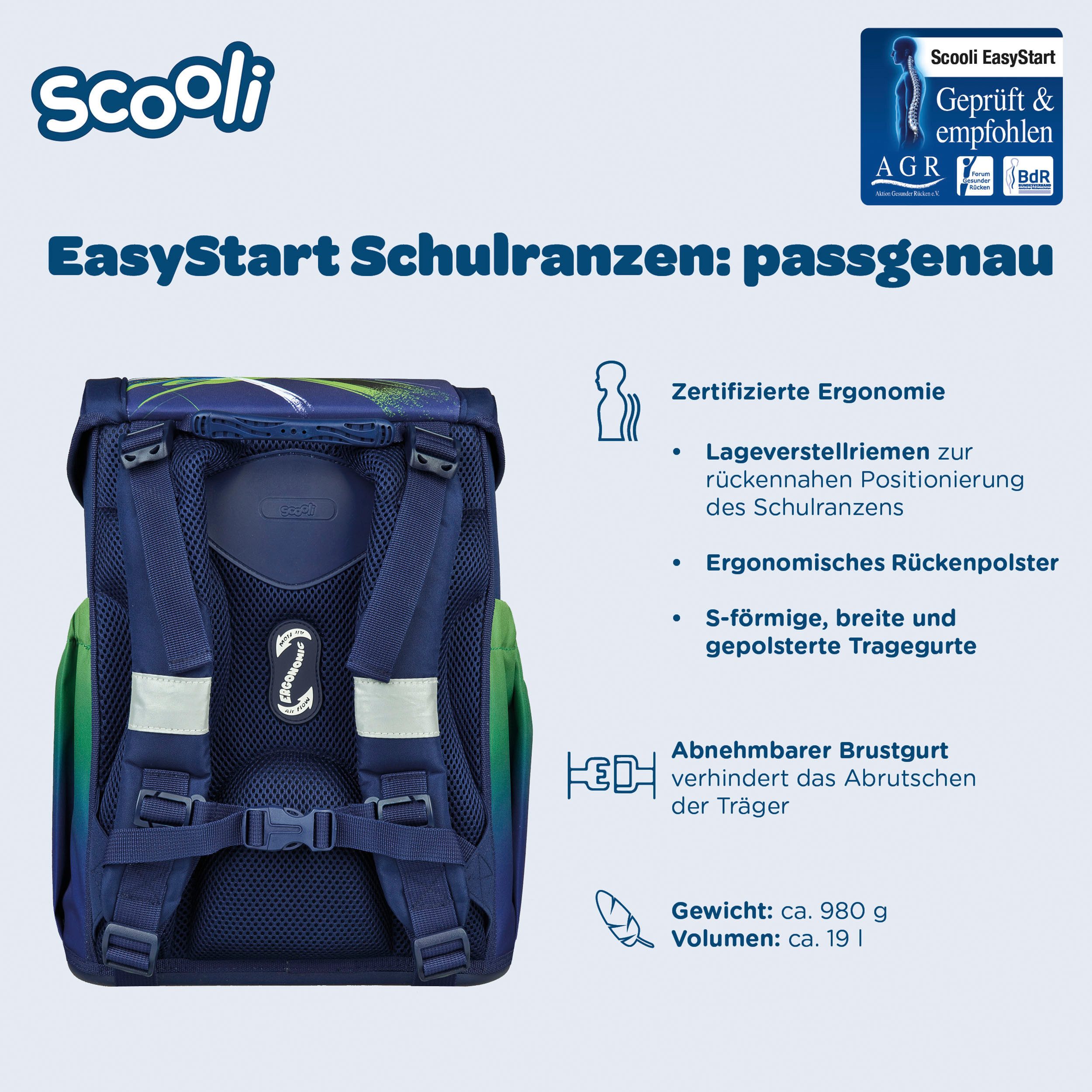 Scooli Schulranzen Easy Start (Set, 5-tlg)