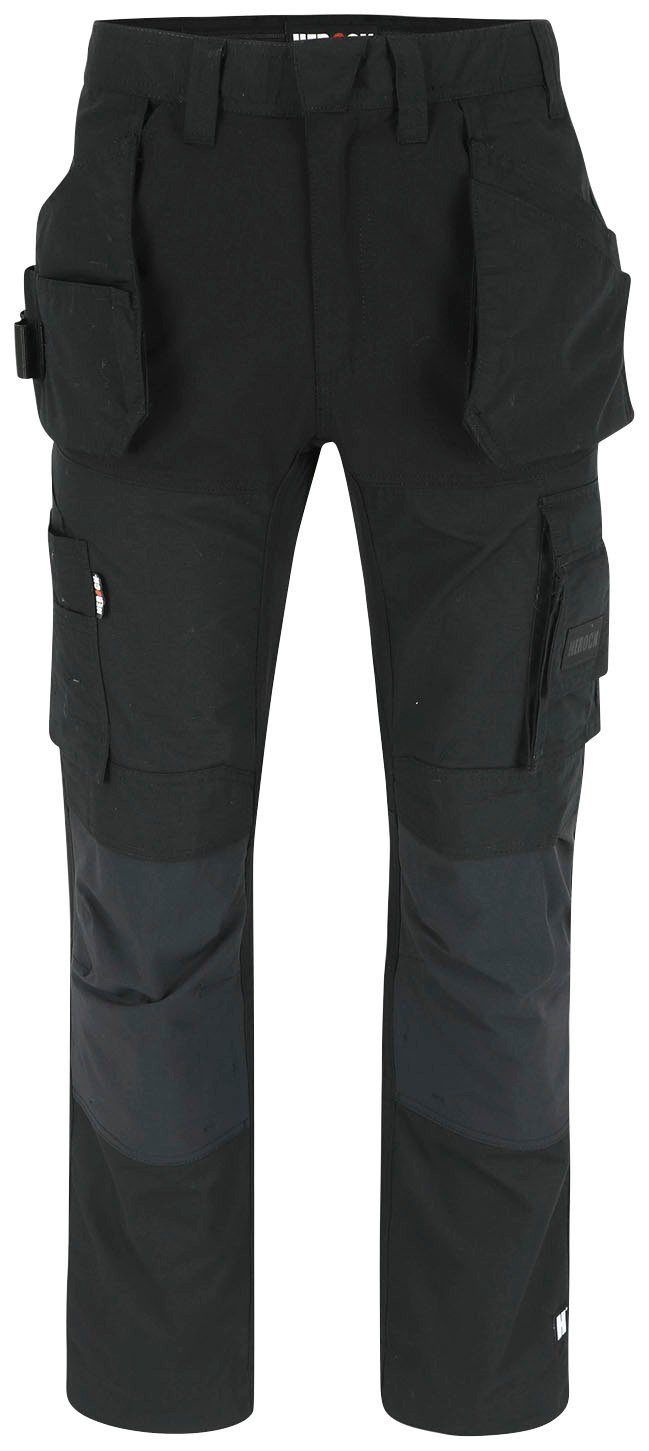 Herock Arbeitshose Spector mit Multi-Pocket-Hose Nageltaschen und festen 2 schwarz Hose 4-Wege-Stretch-Teilen