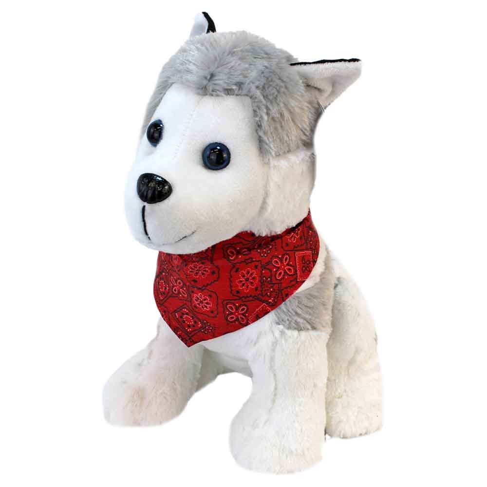 Euro Souvenirs Kuscheltier Sitzender Plüsch Husky mit Halsband - ca. 31 cm (1-St)