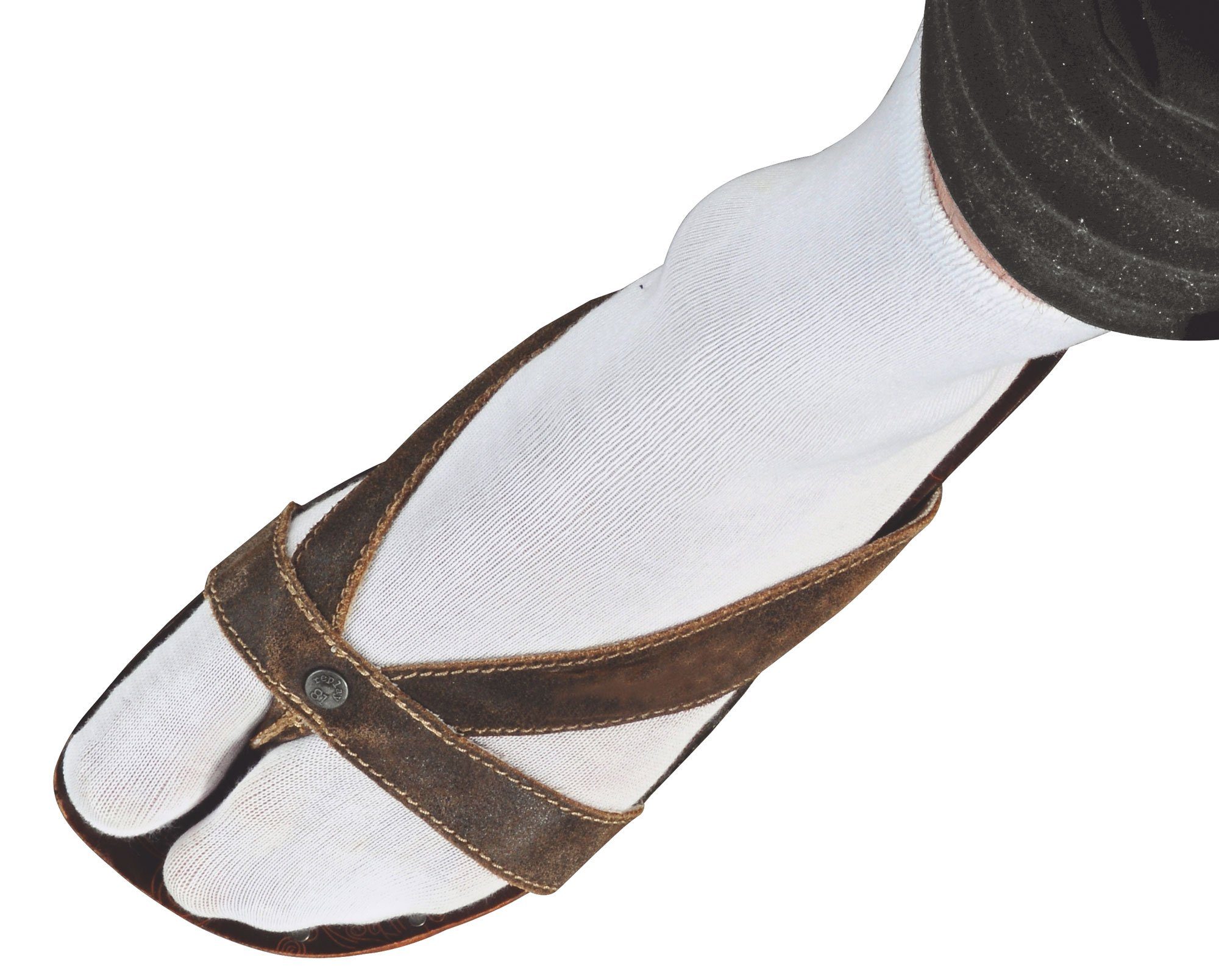 FussFreunde Zehensocken Sandalen-Socken, Bambussocken, Paar 3 Zwei-Zehen-Socken, Socken Weiß Tabi