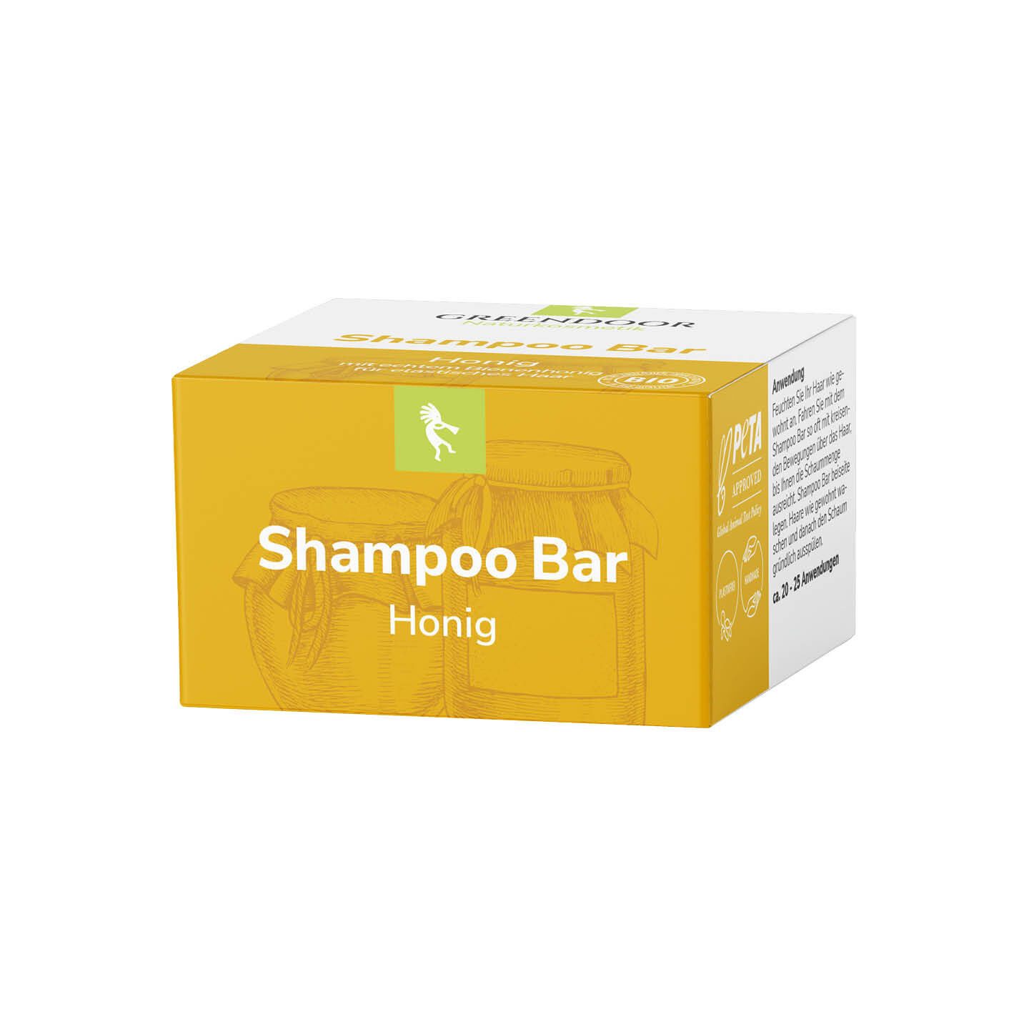GREENDOOR Festes Haarshampoo Shampoo Bar Honig