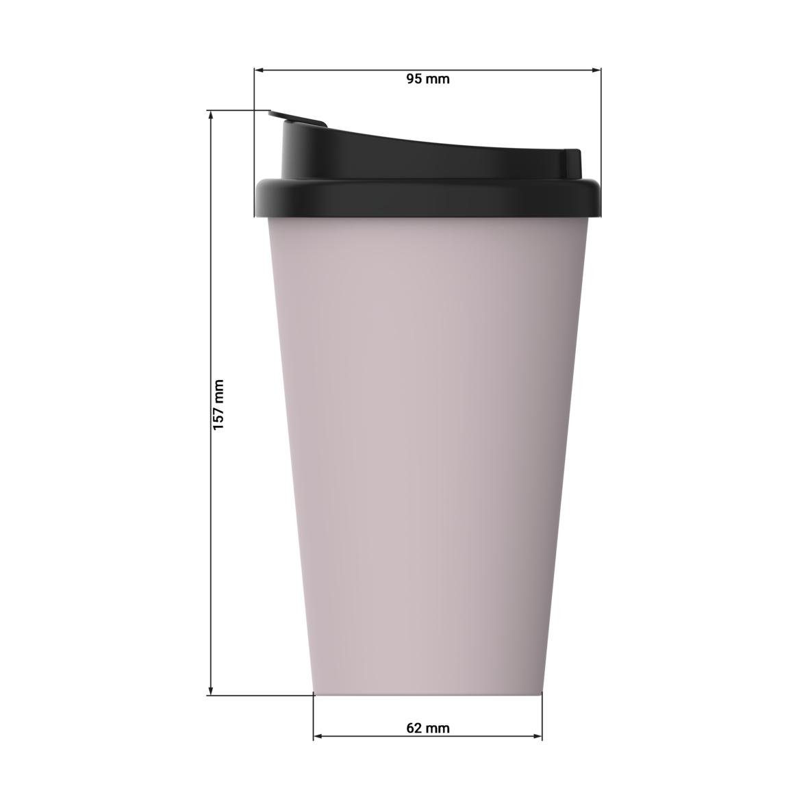 elasto Coffee-to-go-Becher Bio-Kaffeebecher "PremiumPlus", Praktischer und umweltfreundlicher To-Go-Becher für unterwegs.