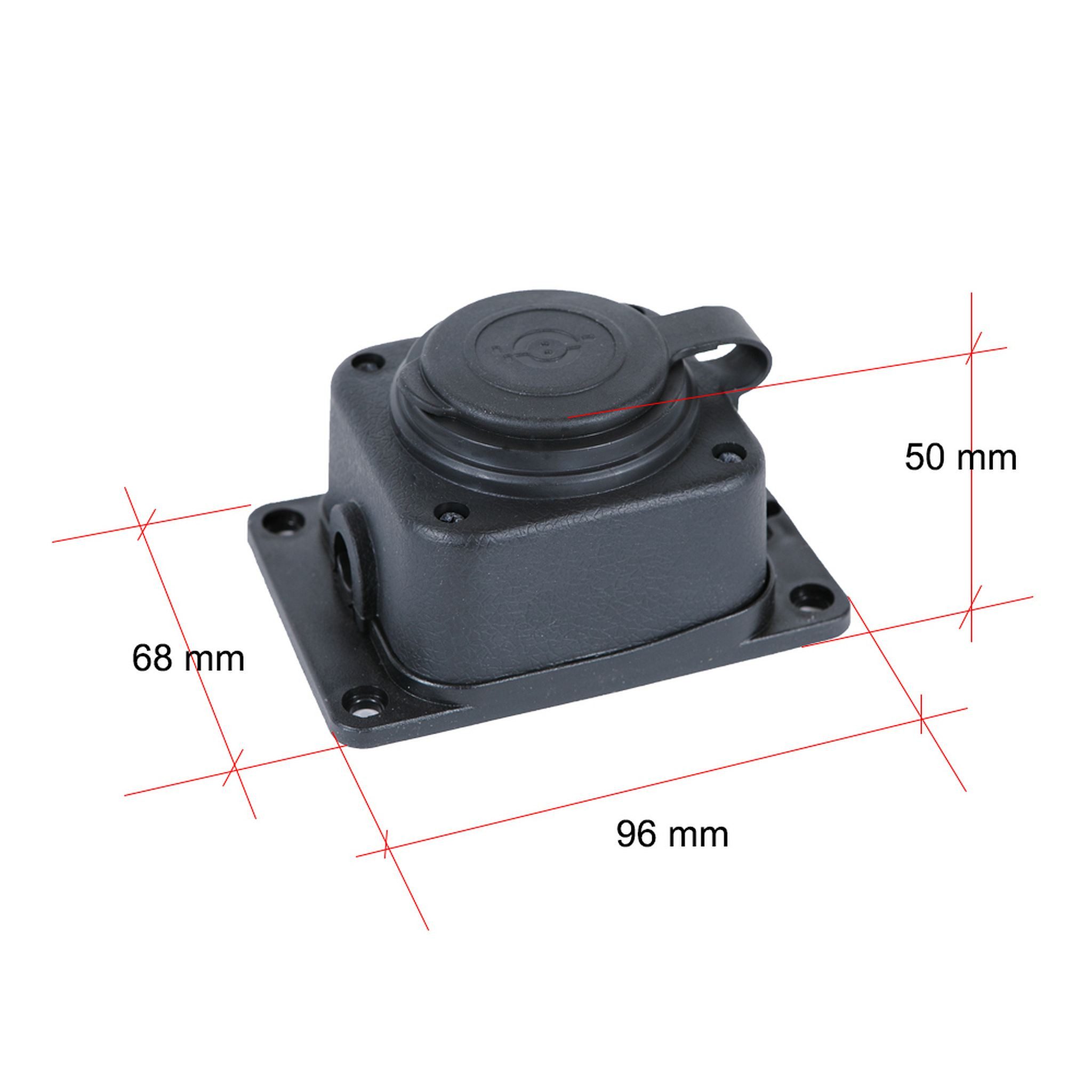 Home4Living Verteiler-Steckdosenleiste 1,2,3,4-Fach schwarz max.250V 16A Mehrfachsteckdose, mit Schutzkappe