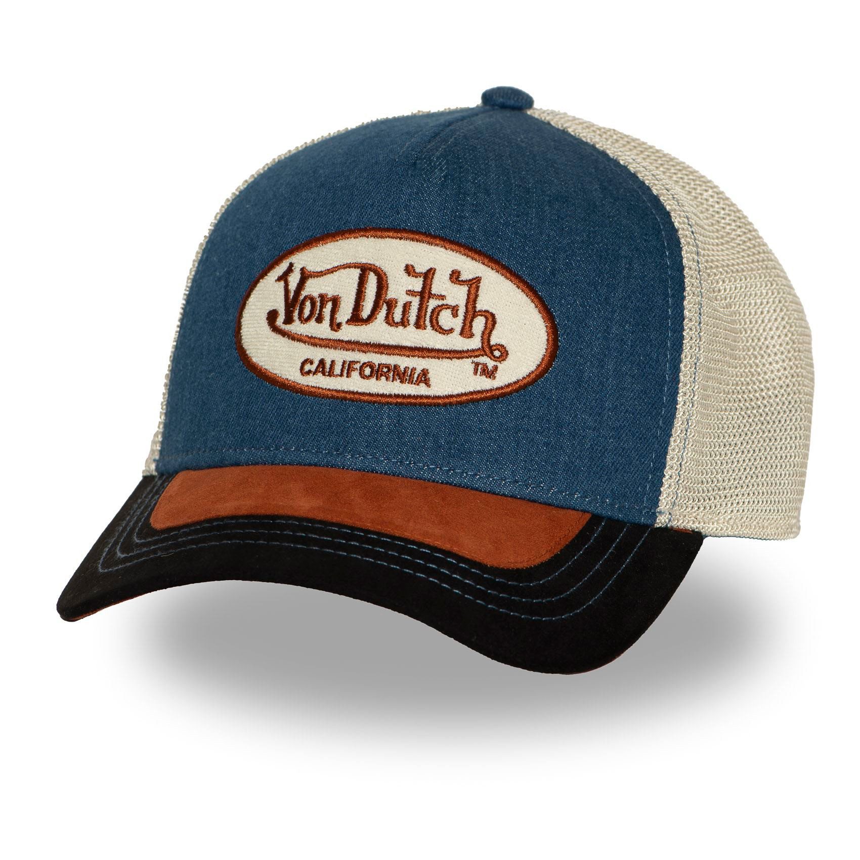 Von Dutch Trucker Cap Von Dutch Originals Trucker Cap - CALIFORNIA SHIELD Denim (Basecap, Meshcap, Trucker Kappe)