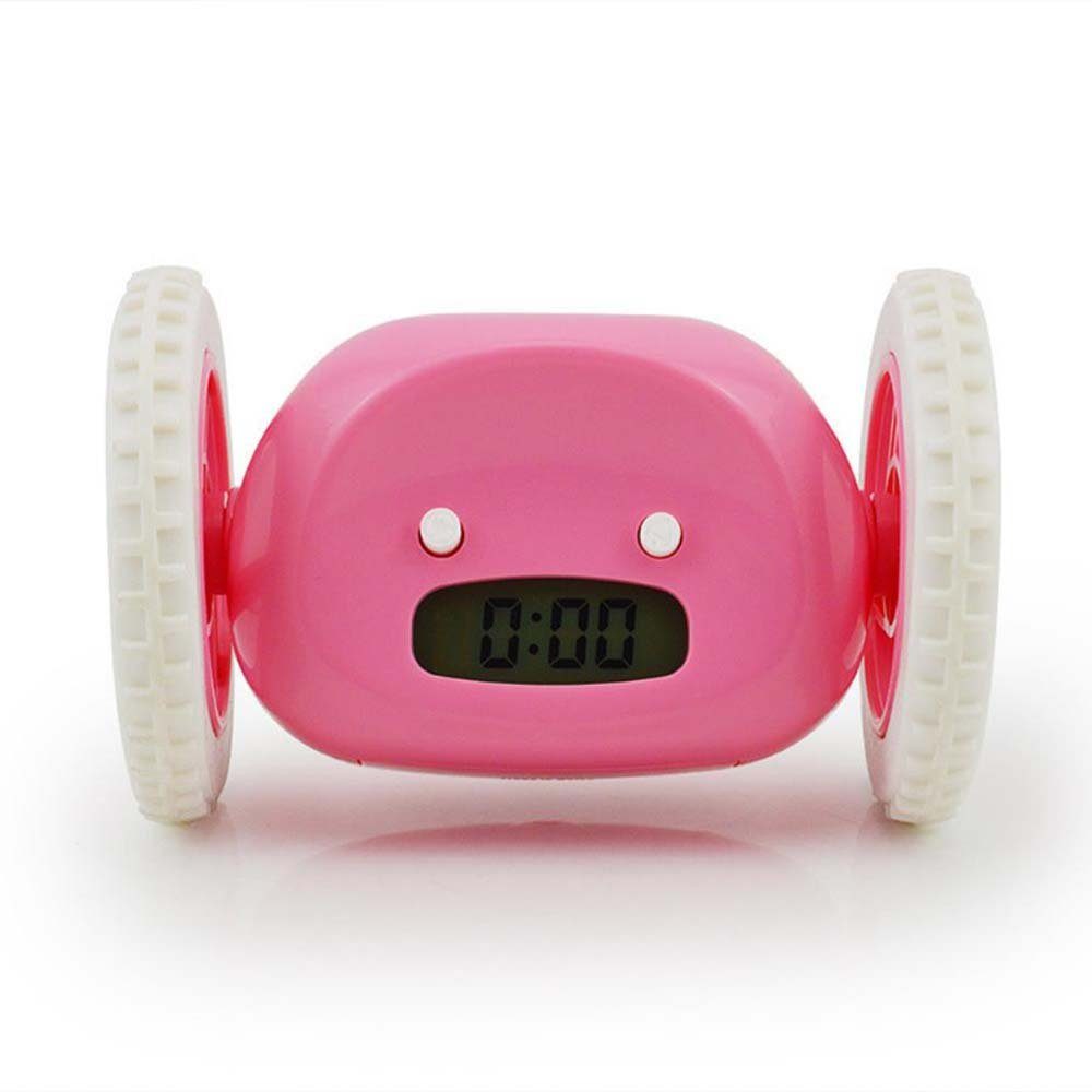 MOUTEN Wecker Geplanter Alarm, extrem lauter und interessanter Laufroboter. Rosa