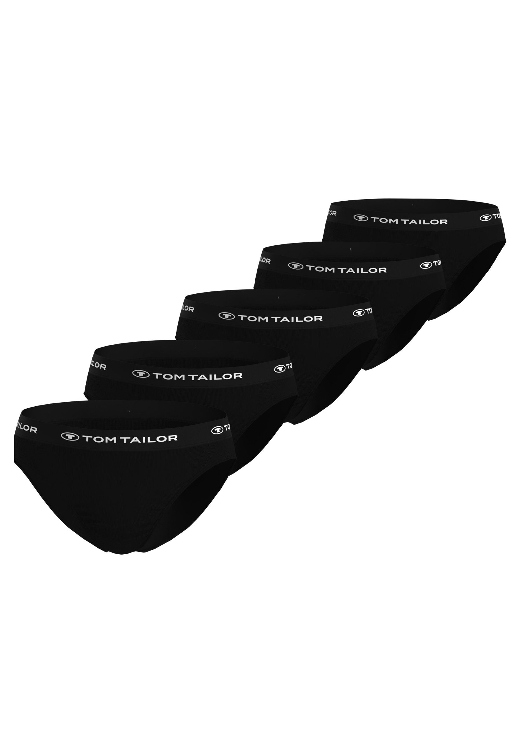 TOM TAILOR Slip TOM TAILOR Herren Slip schwarz uni 5er Pack (5-St)