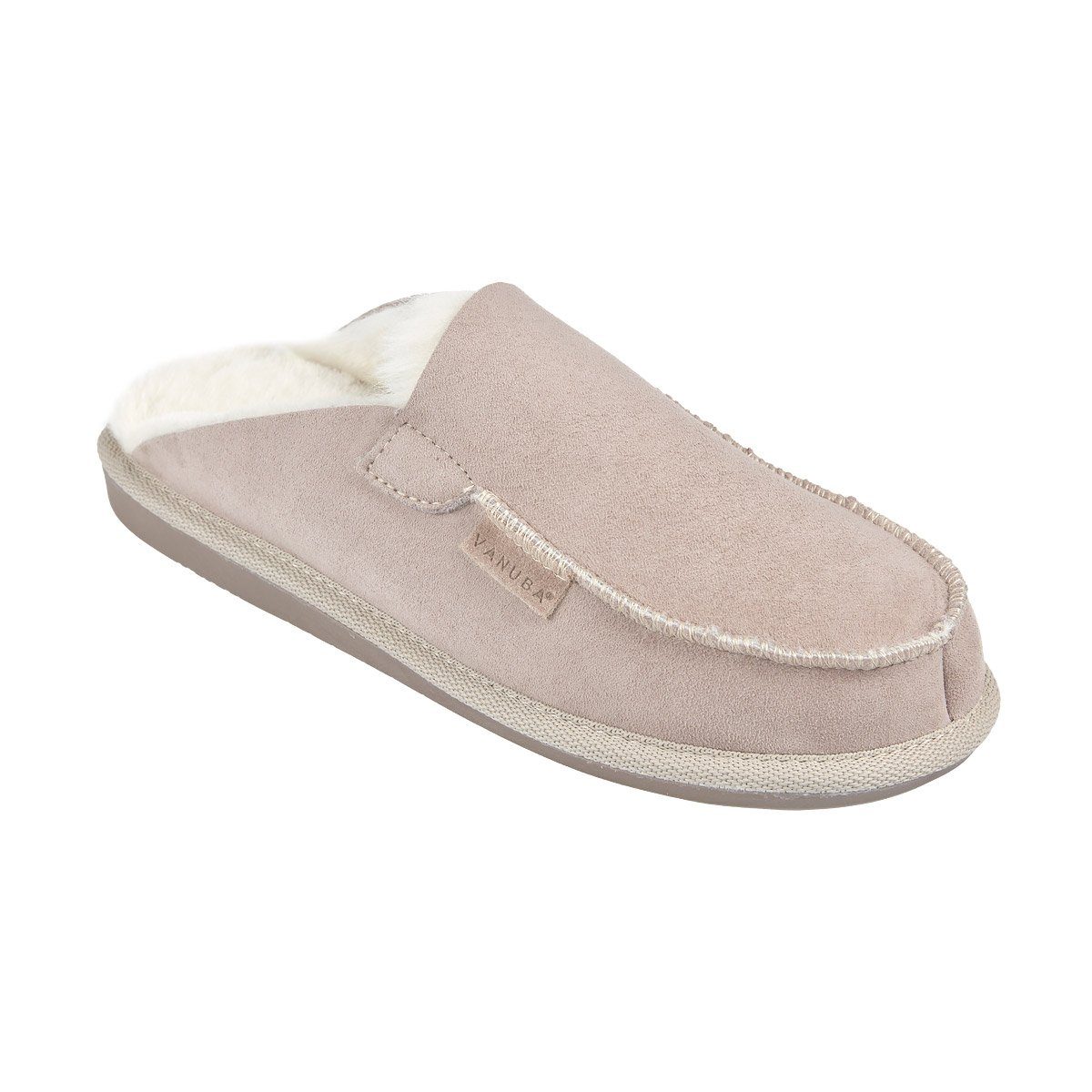Vanuba AWASSI Damen Hausschuh Echtleder Hüttenschuhe/Winter-Hausschuhe/Gefüttert