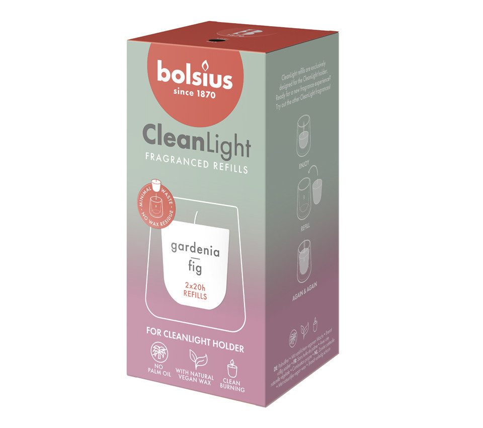 Bolsius Duftkerze Bolsius Cleanlight Duft-Nachfüller 2er Pack