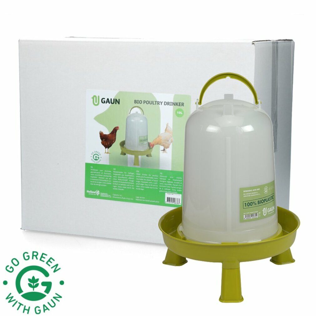 Gaun Vogeltränke Geflügel Tränke 10 l Bio green lemon mit Ständer