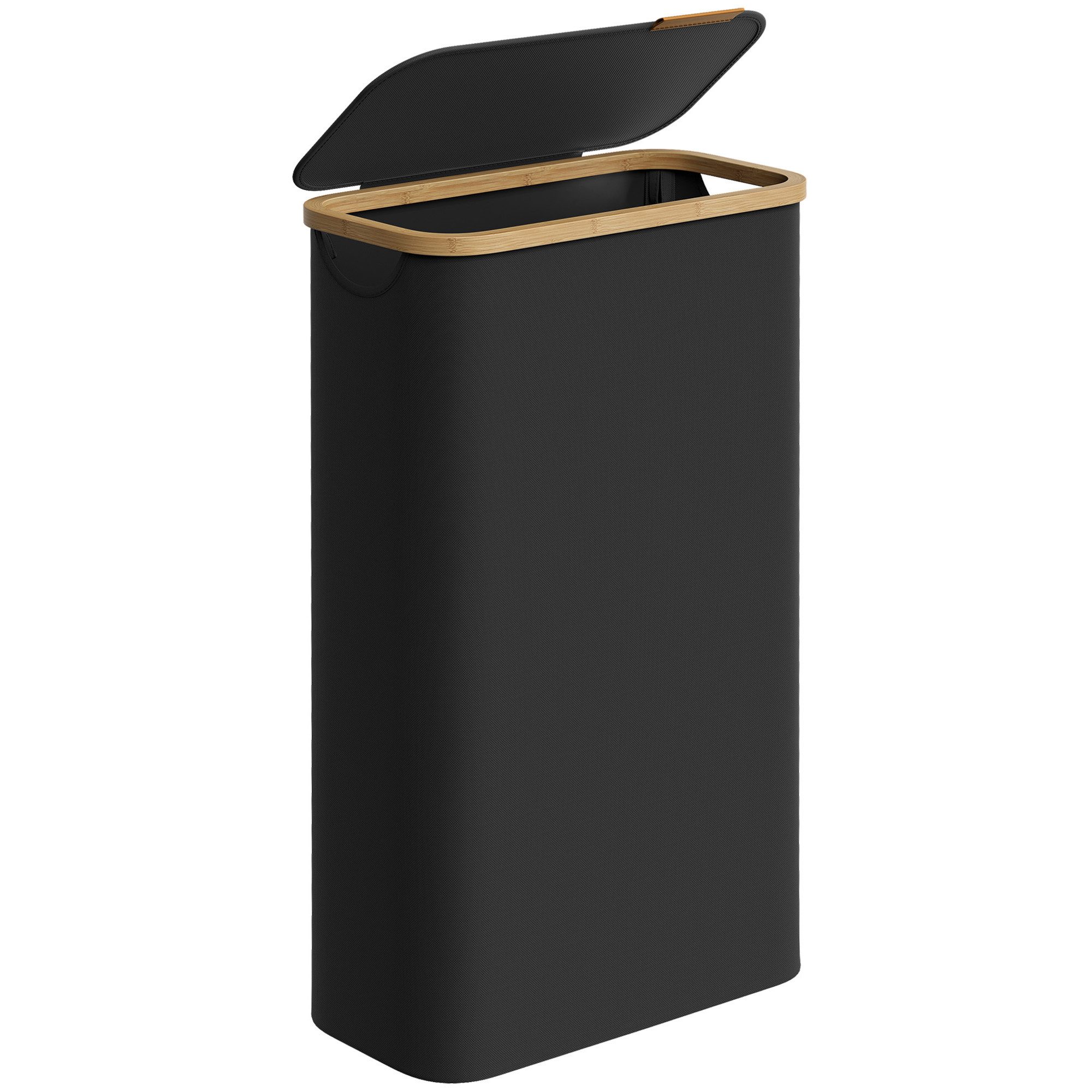 SONGMICS Wäschekorb, mit Deckel, 65 L, herausnehmbarer Wäschesack, Griffe a günstig online kaufen