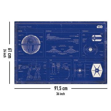PYRAMID Poster Star Wars Poster Imperial Fleet Blaupause 91,5 x 61 cm