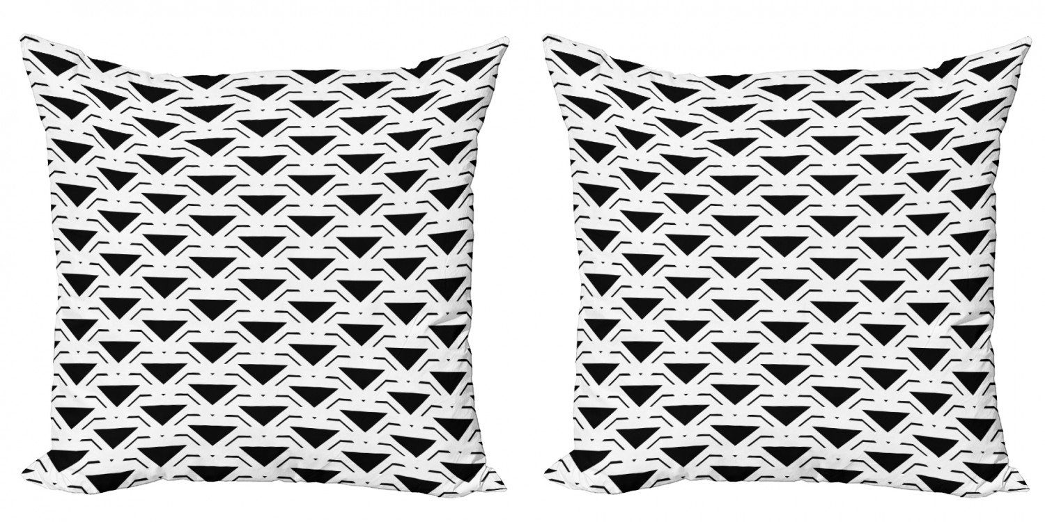 Triangles Abakuhaus Kissenbezüge abstraktes (2 Geometrisch Accent Modernes Digitaldruck, Stück), Doppelseitiger Modern