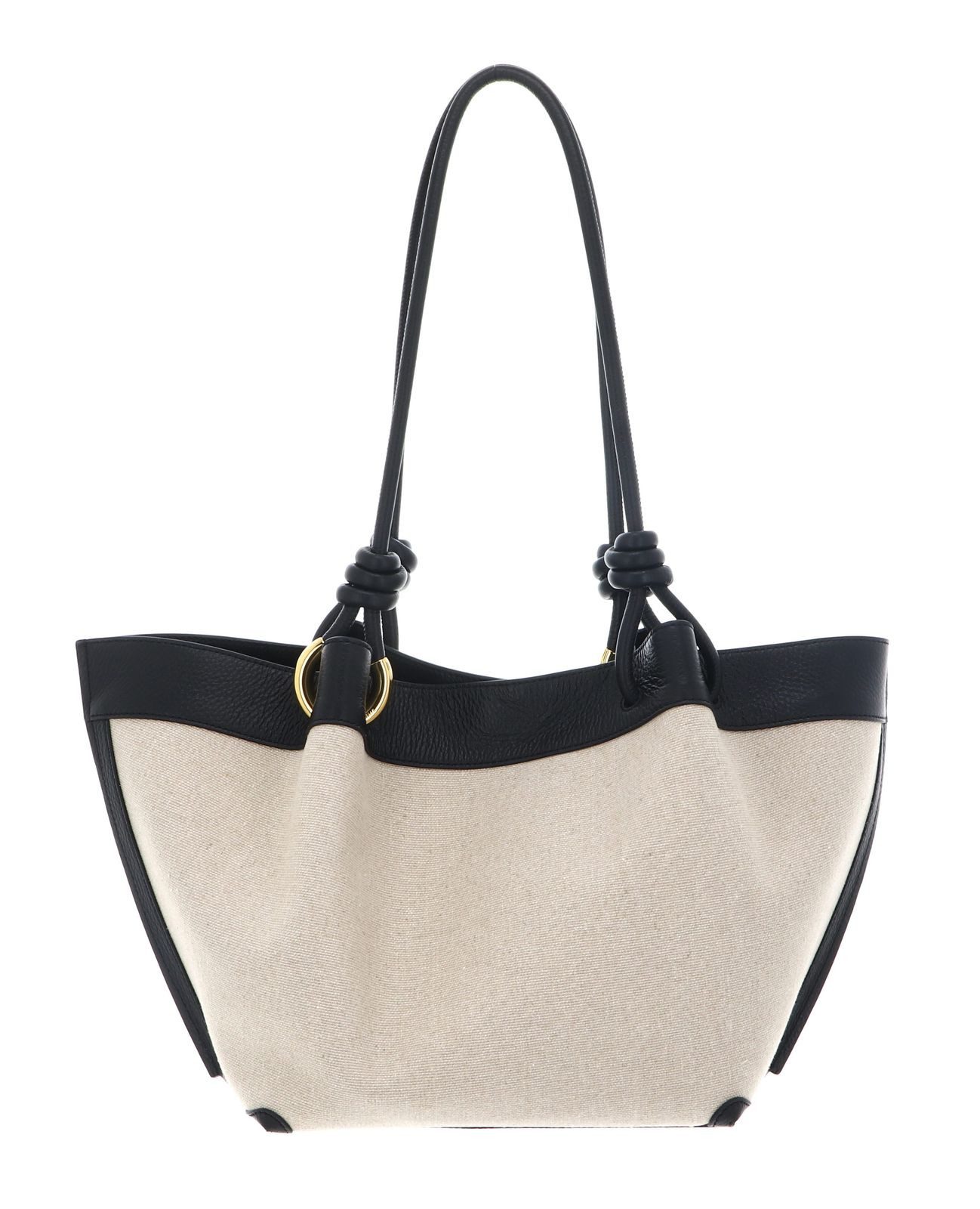COCCINELLE Schultertasche Canvas Handbag, aus echtem Rindsleder