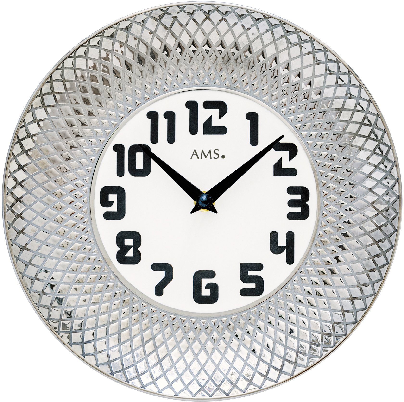 AMS Wanduhr W9614 (Quarzuhr,Keramik,Wohnzimmer,Esszimmer,Küche,Arbeitszimme günstig online kaufen