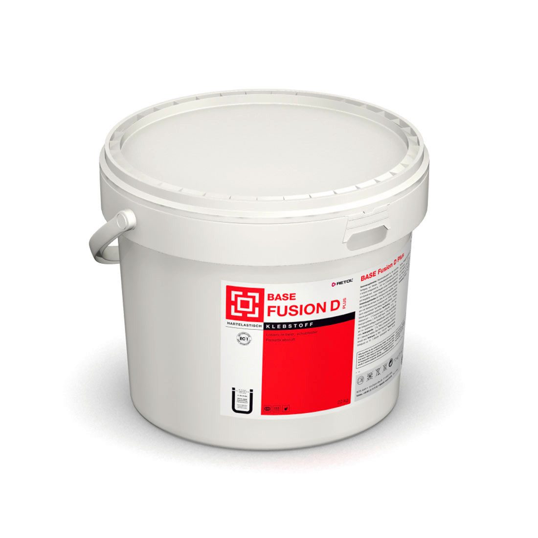 RETOL Parkettkleber BASE Fusion D Plus Bodenbelagskleber Allrounder lösemittelfrei, 20 kg, für u. a. Massivparkett, Fertigparkett, Stabparkett – sicher haftend