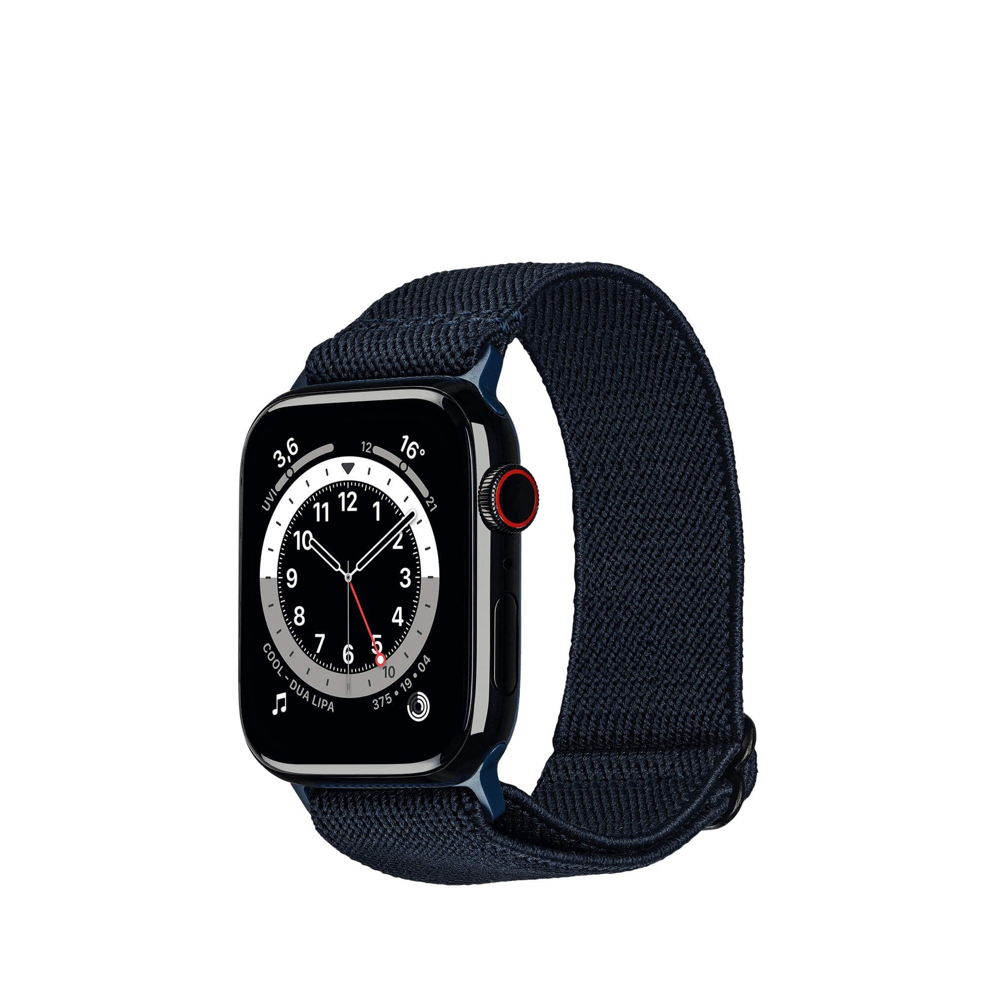 WatchBand Watch Smartwatch-Armband Adapter, Artwizz (40mm), (38mm) 3-1 Textil Uhrenarmband SE Series Flex, Schwarz, 9-7 Apple 6-4 (41mm), mit &