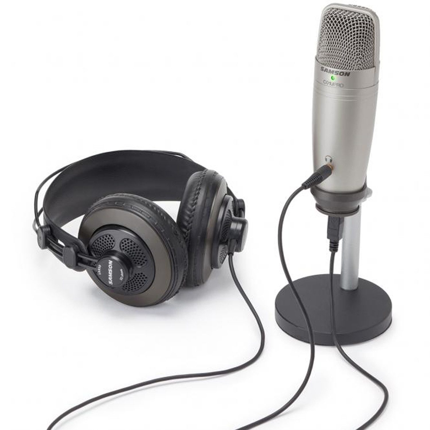 Samson Mikrofon Samson C01U Pro Podcast Set mit Kopfhörerhalter