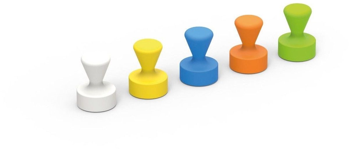 MAUL Magnet Neodym-Kegelmagnet 16x12mm 1500 g farbig sortiert VE=10 Stück