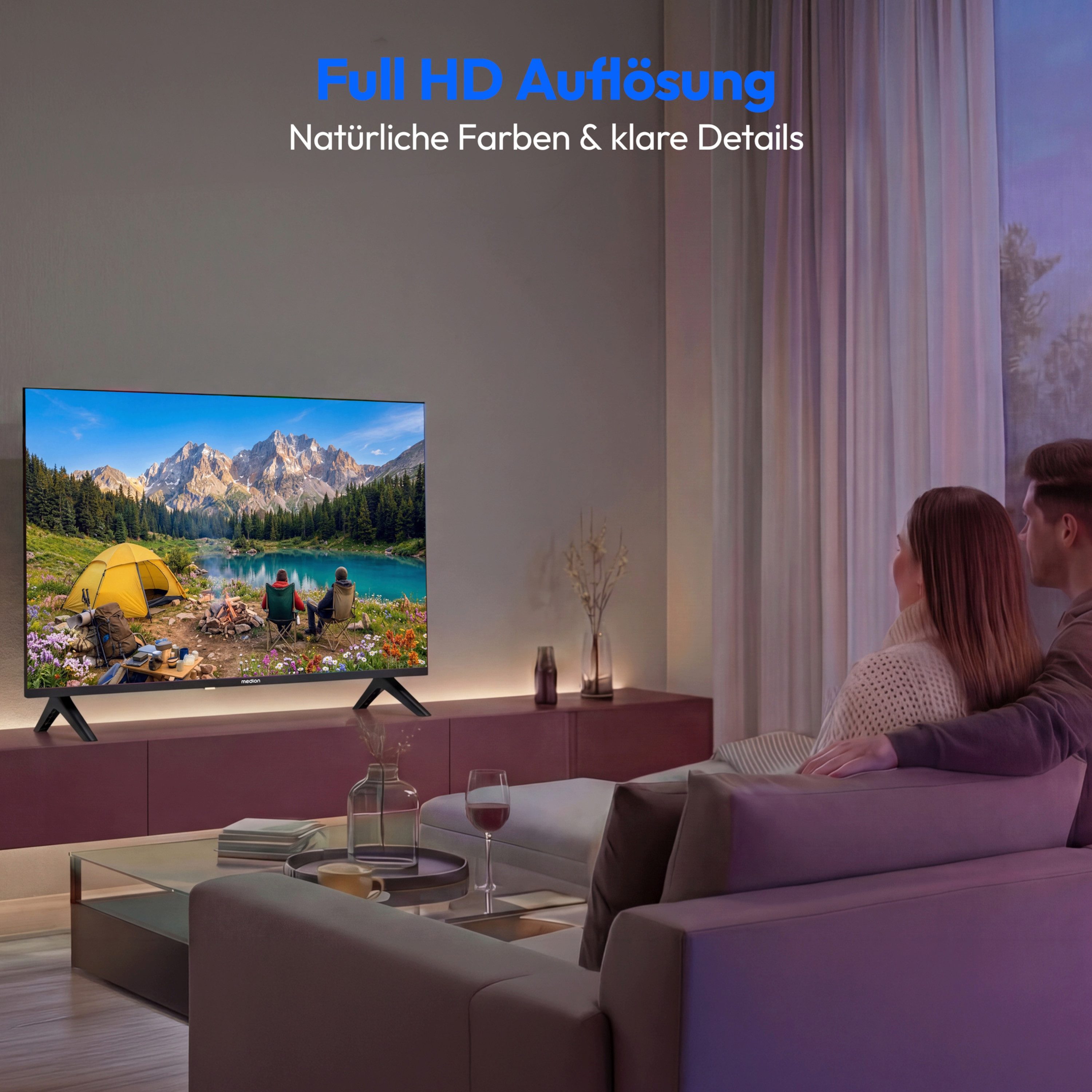 Medion® MD840102 LCD-LED Fernseher (100.3 cm/40 Zoll, 1080p Full HD, Smart-TV, Full-HD Display, P8402601)