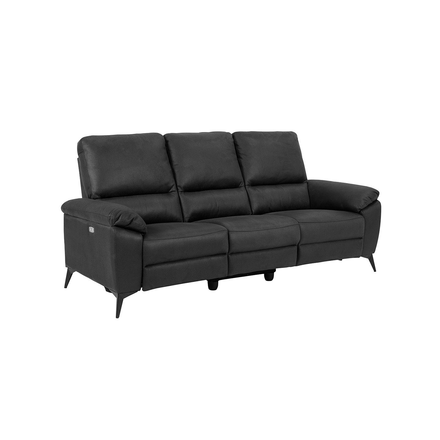 3-Sitzer ebuy24 1 Rie grau., Teile Sofa Sofa elektrisch, Recliner