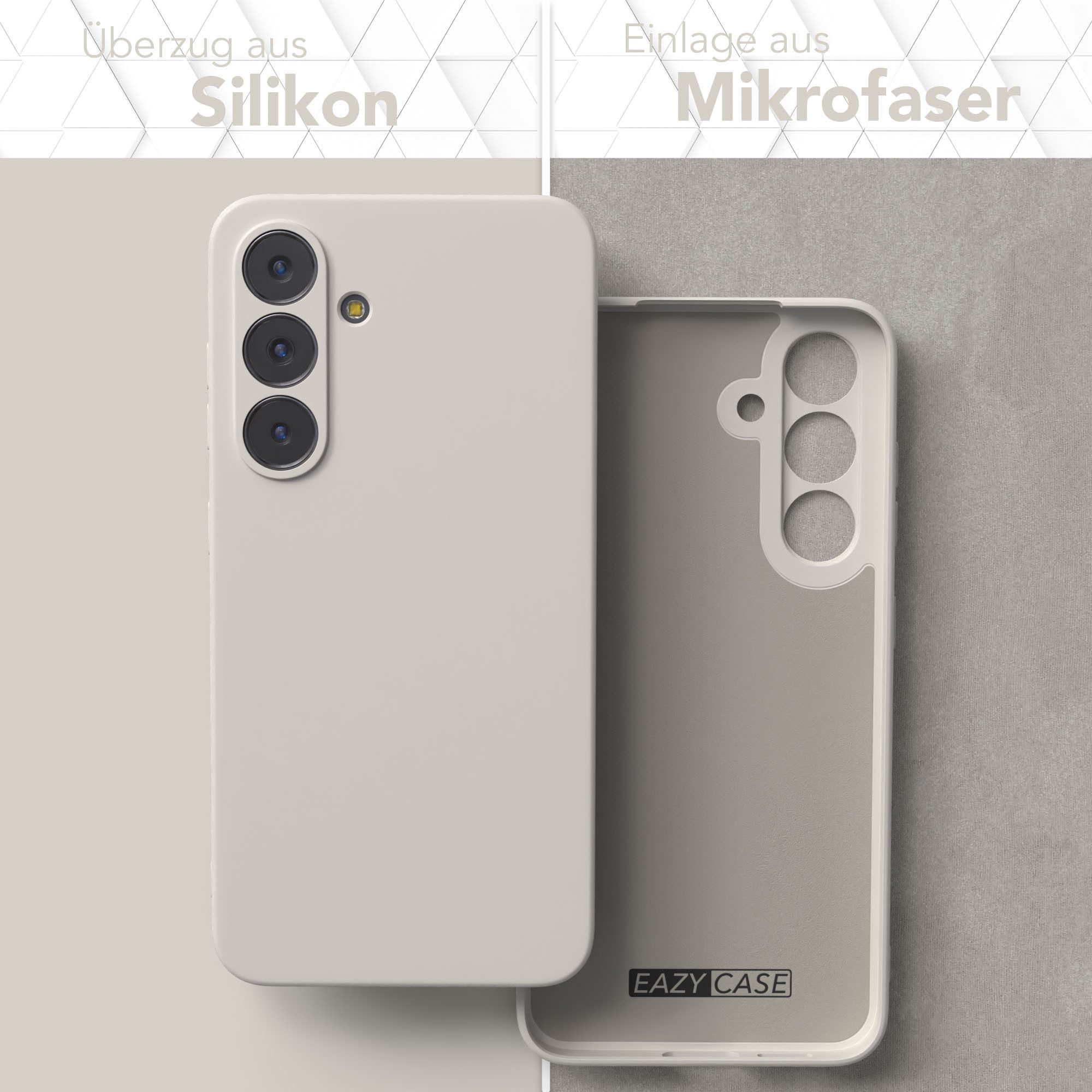 EAZY CASE Handyhülle für Samsung Galaxy S25 FE Hülle Silikon 6,7 Zoll, Bumper Case Matt Slimcover Silikonschutzhülle elastisch Polarstern