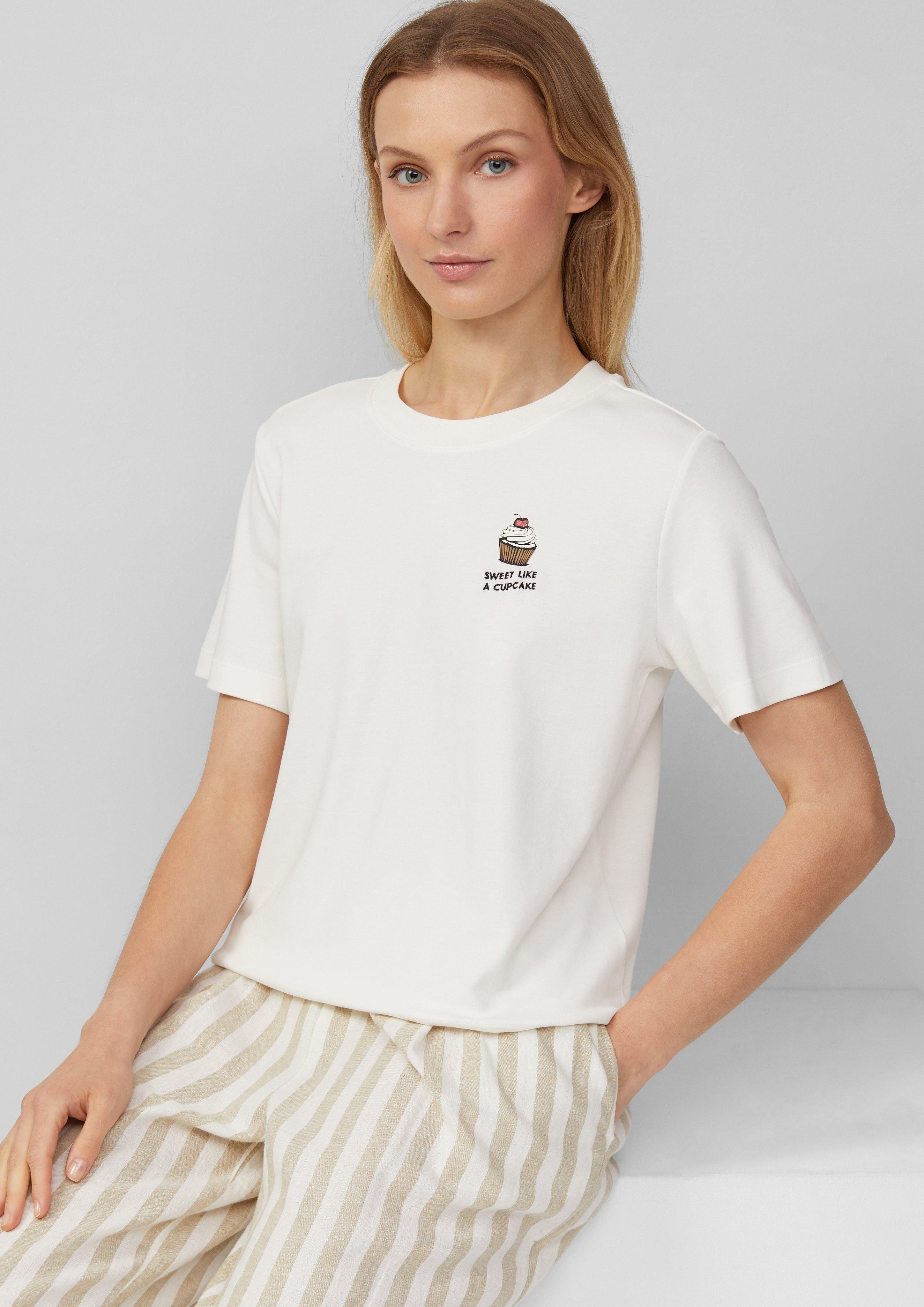s.Oliver Kurzarmshirt T-Shirt aus Interlockjersey mit günstig online kaufen