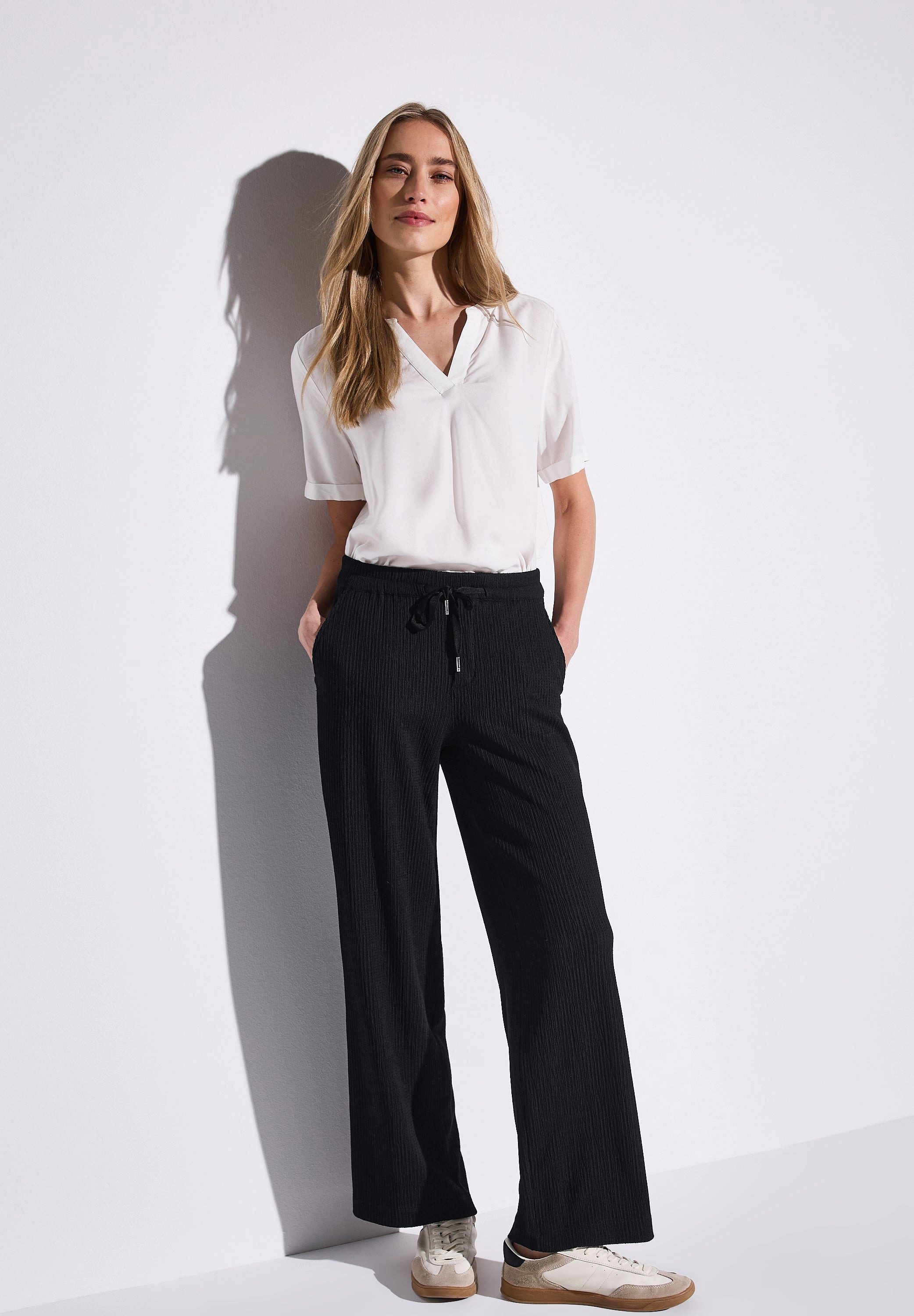 STREET ONE Stoffhose, Sommerhose mit Struktur günstig online kaufen