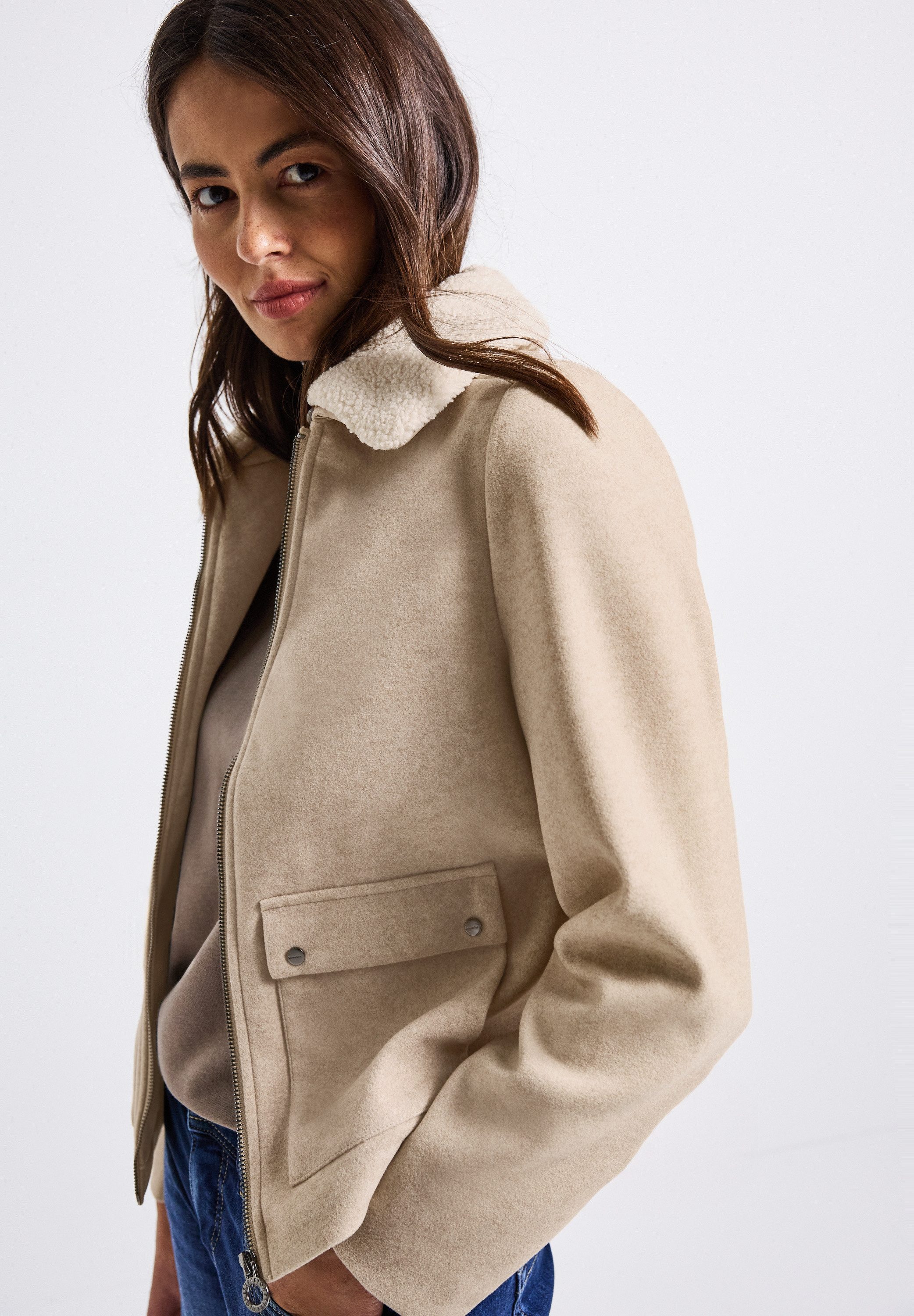 STREET ONE Kurzjacke Abnehmbarer Kragenbesatz günstig online kaufen