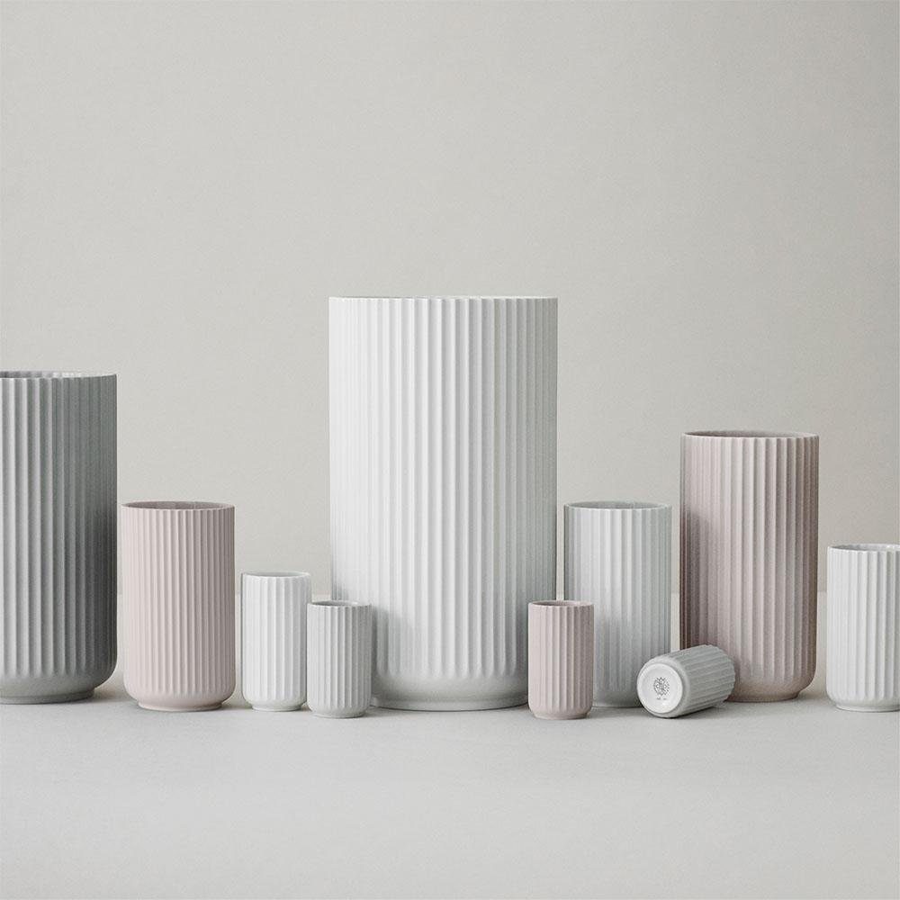 (20cm) Vase Porcelain Lyngby Hellgrau Dekovase Porcelæn