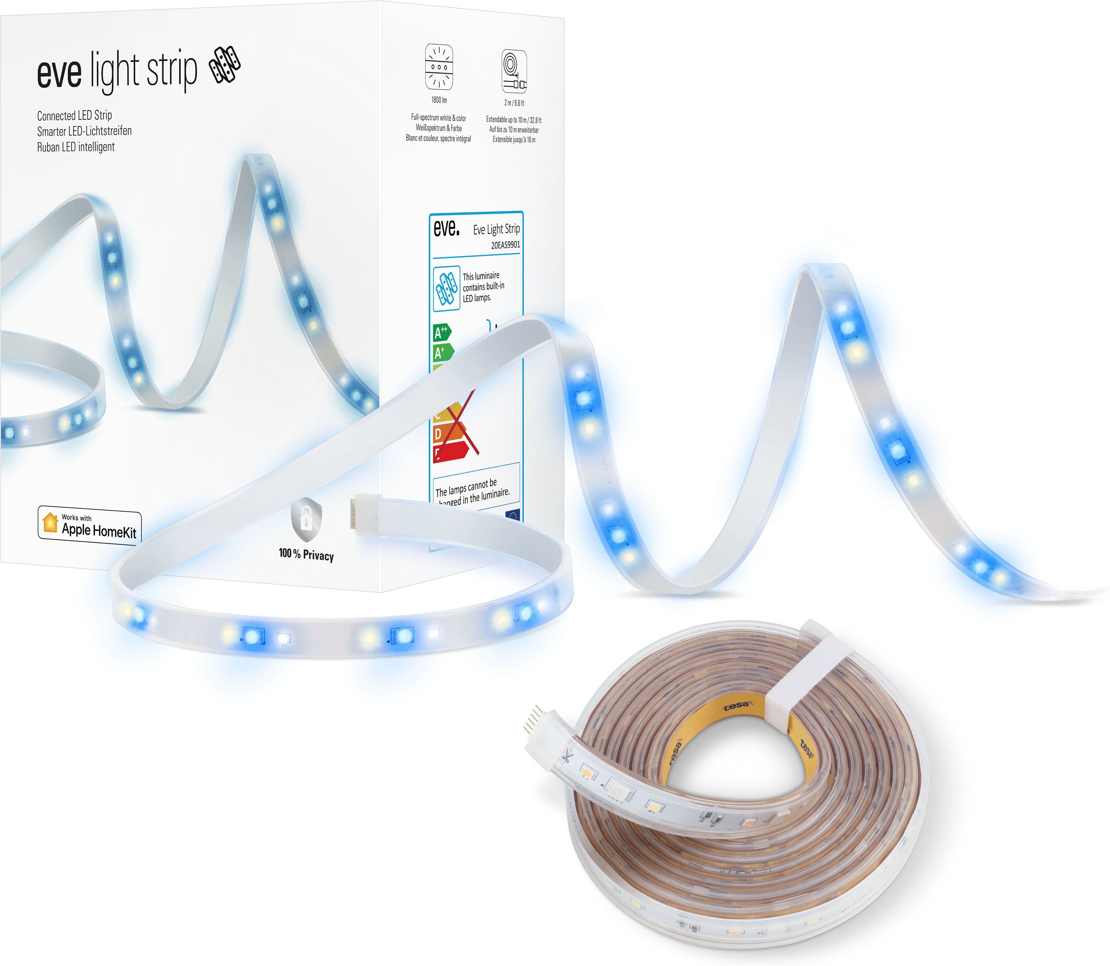 Light EVE erweiterbar, Strip, LED Farbwechsel, integriert, fest Dimmer, Farbwechsler LED Lichtleiste