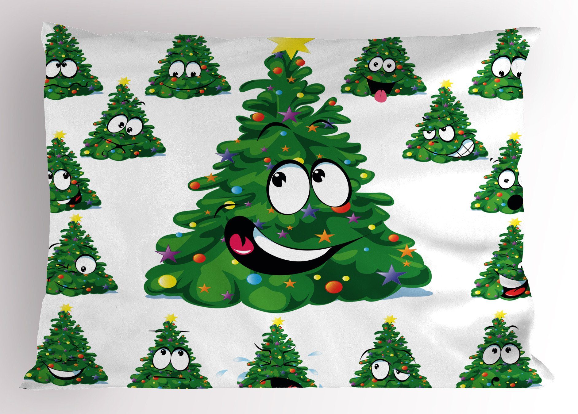 Kissenbezüge Dekorativer Standard King Size Gedruckter Kissenbezug, Abakuhaus (1 Stück), Weihnachten Weihnachten Cartoon-lustige