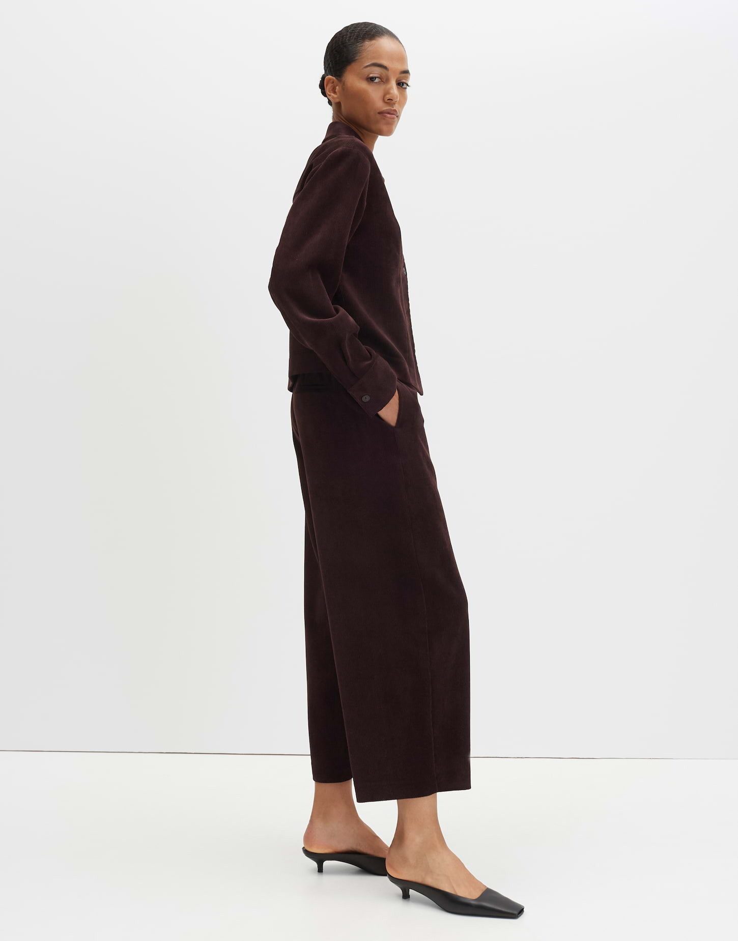 someday Langarmbluse Boxy Overshirt aus Feincord Samtige Oberfläche mit edler Optik – Bild 5 von 5