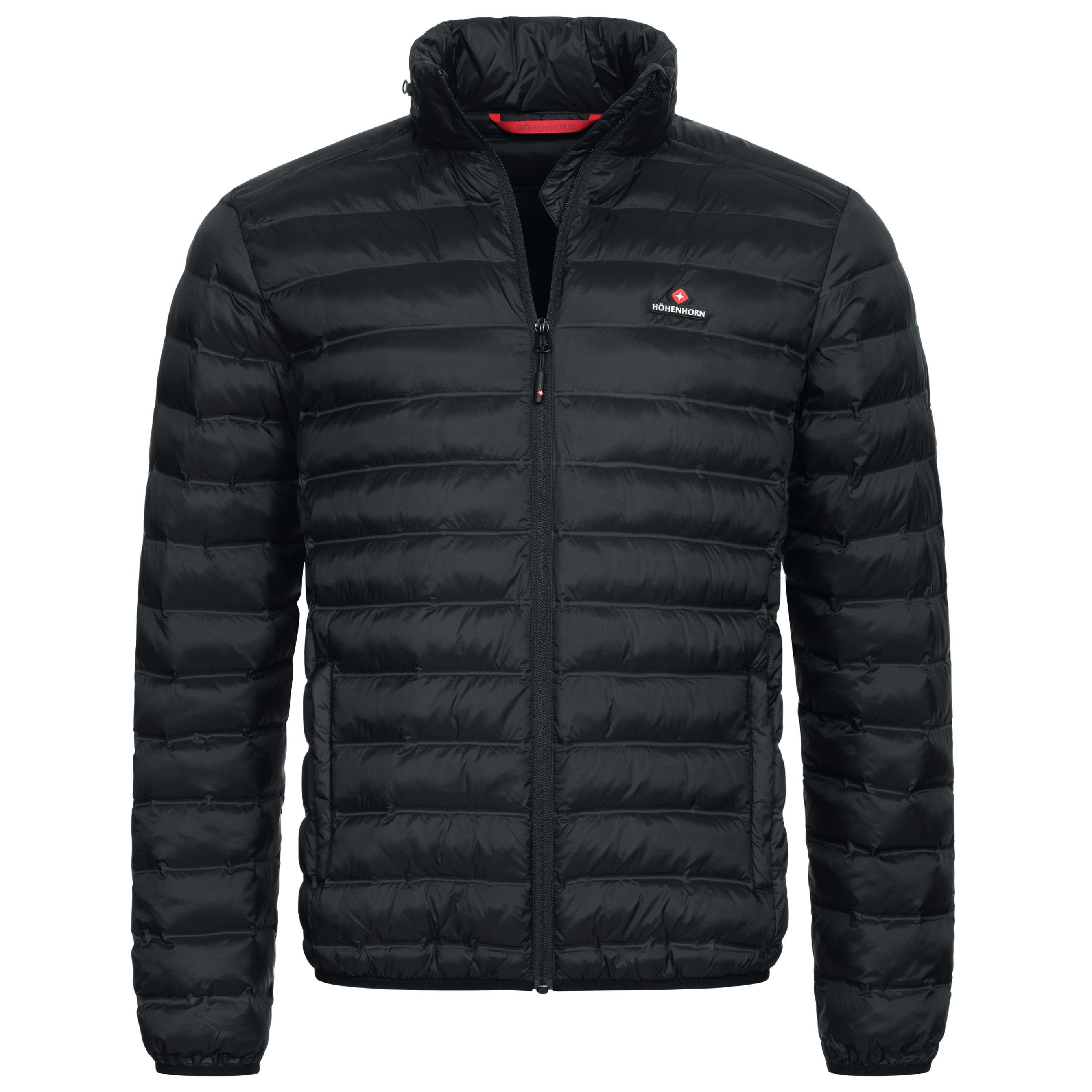 Höhenhorn Steppjacke Kapuze Schweißnaht Herren Steppung Übergangsjacke Jacke mit schwarz Bergmaster Steppjacke