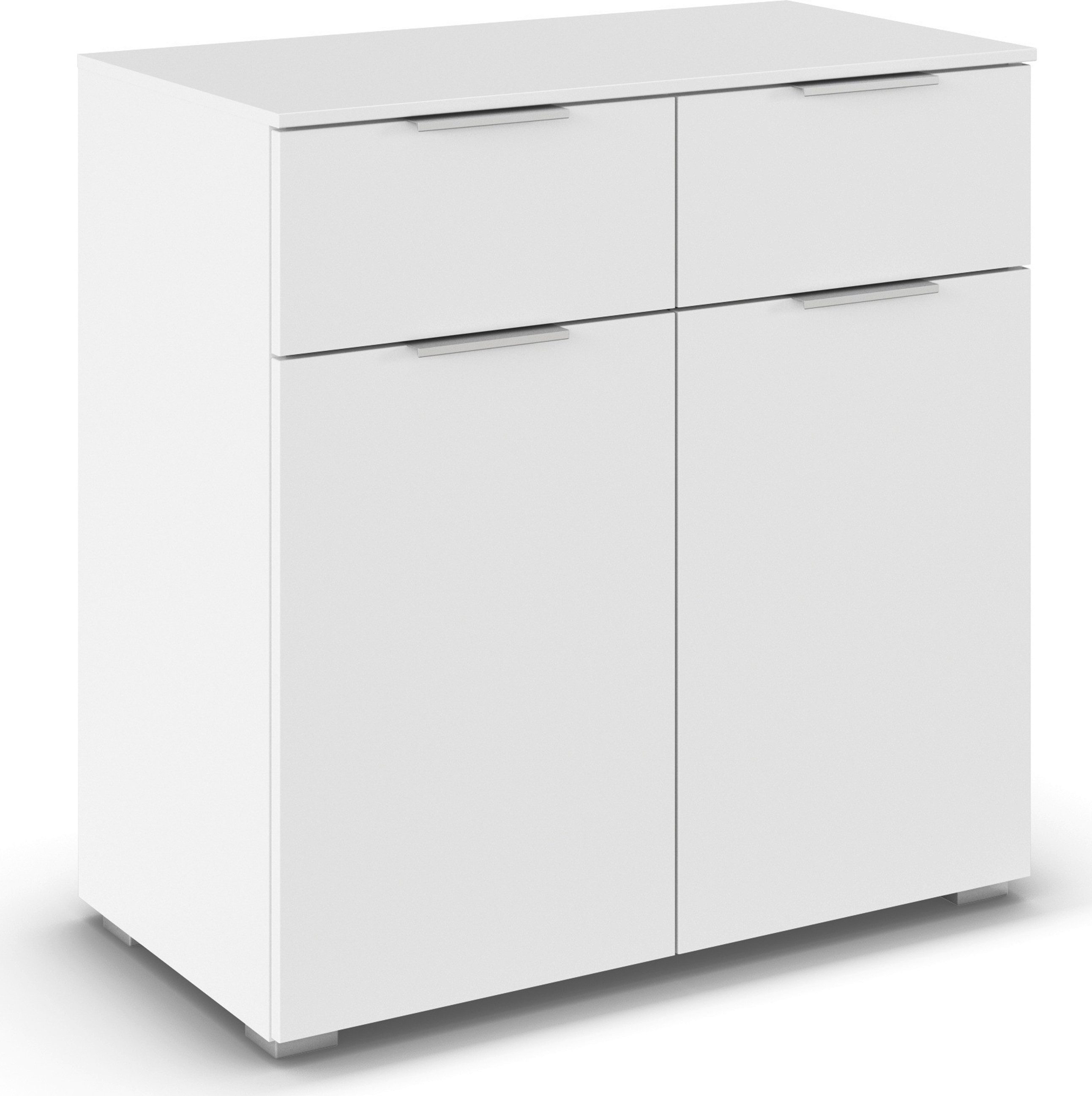 OTTO home Kombikommode Kommode Sideboard Schubladenkommode Schlafzimmerkommode CORTONA (Breite 80 cm inkl. SOFT-CLOSE-FUNKTION, mit moderner Dekor-Front), mit 2 Schubladen und 1 verstellbaren Einlegeboden MADE IN GERMANY