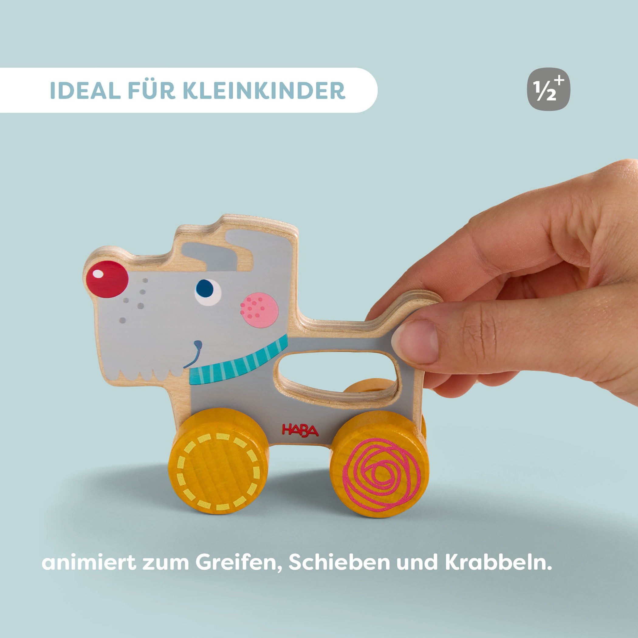 Haba Nachziehspielzeug Babywelt Schiebefigur Hund 2013418001