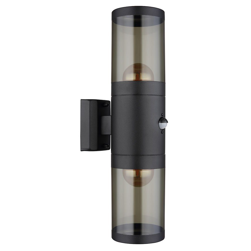 GLOBO LIGHTING Außen-Wandleuchte, Leuchtmittel nicht inklusive, Außenleuchte Wandlampe mit Bewegungsmelder Gartenleuchte
