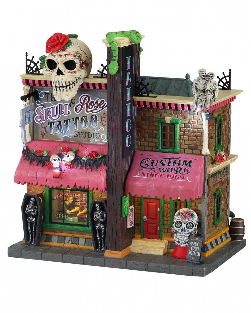 Dekofigur The Skull & Rose Tattoo Studio - Lemax Spooky Town